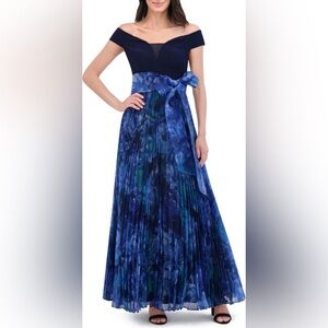 ELIZA J Pleated Off the Shoulder Gown ❤️NWT❤️IN STORES❤️